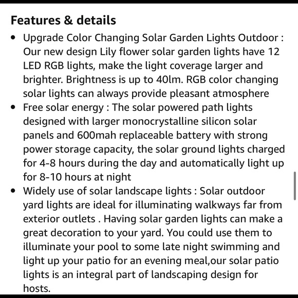 8 pack Solar ground Lighting New - Picture 6 of 8